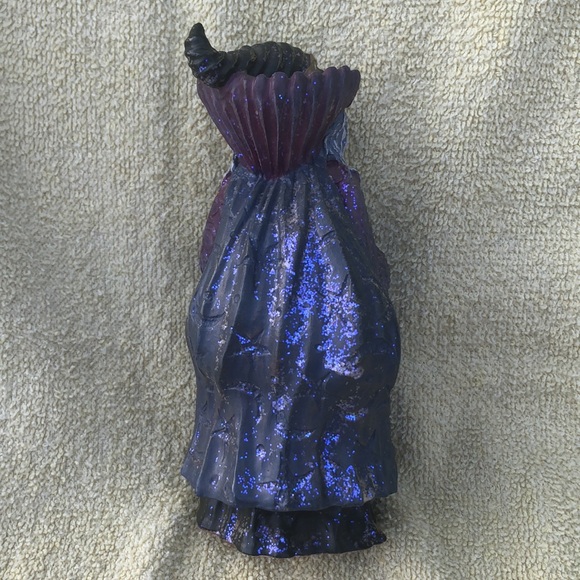 Vintage Spoontiques Wizard With Crystal Ball Orb Red Eyes Metaliic Figurine 6” - Picture 14 of 15